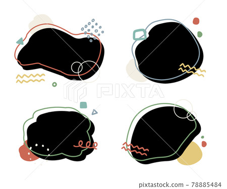 時尚幾何框架多彩設計背景素材 時尚幾何框架多彩設計背景素材 78885484