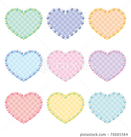 Pearl frame heart cute set Pearl frame heart cute set 78885564