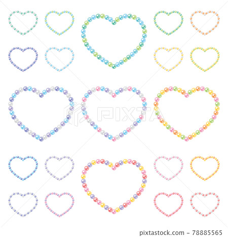 Pearl frame heart cute set Pearl frame heart cute set 78885565