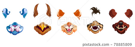 Face filter with animal masks for video chat 78885809