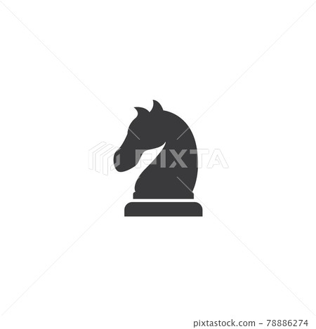 Chess knight logo icon 78886274