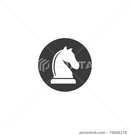 Chess knight logo icon 78886276