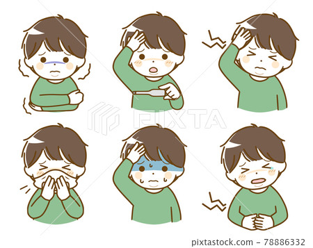 A fat little boy who is sick 78886332