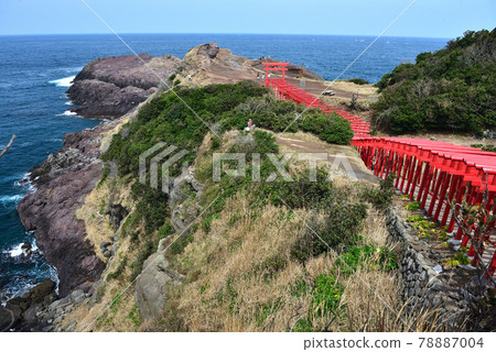 Torii on the coast of Motonosumi Inari Shrine Torii on the coast of Motonosumi Inari Shrine 78887004
