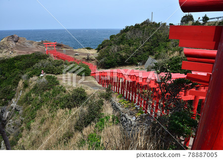 Torii on the coast of Motonosumi Inari Shrine Torii on the coast of Motonosumi Inari Shrine 78887005