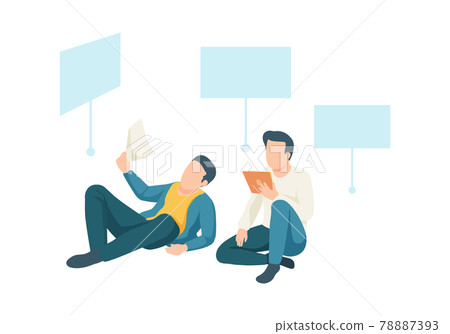 Flat Students Icon 78887393