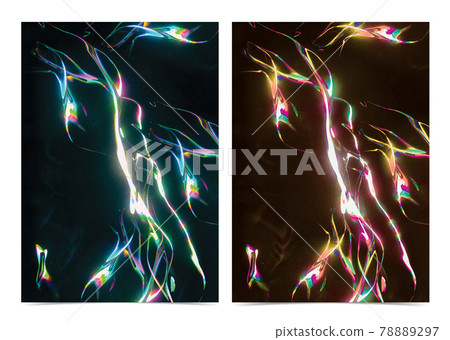 Colorful Holographic Gradient Background Design Poster Template. 78889297