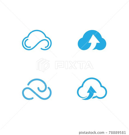 Cloud Logo vector Cloud Logo vector 78889581