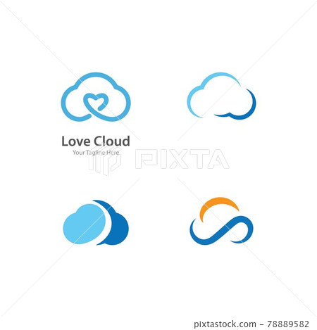 Cloud Logo vector Cloud Logo vector 78889582