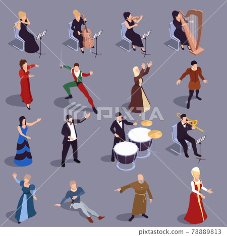 Theatre Icons Set Theatre Icons Set 78889813