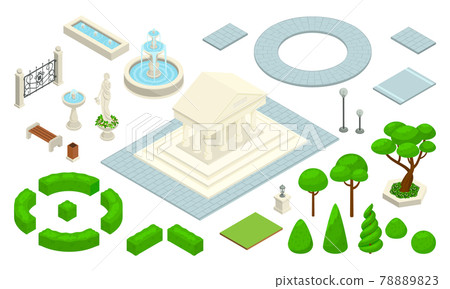 Landscape Design Park Icon Set 78889823