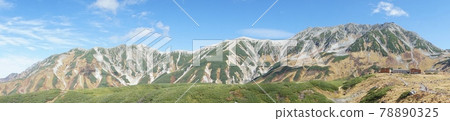 The Tateyama Kurobe Alpine Route is a magnificent view of the Northern Alps, which is lined with mountains at an altitude of 3,000 m. The Tateyama Kurobe Alpine Route is a magnificent view of the Northern Alps, which is lined with mountains at an altitude of 3,000 m. 78890325