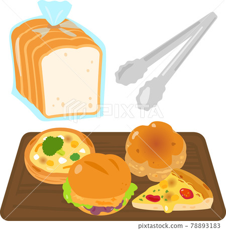 托盤上的各種麵包 78893183