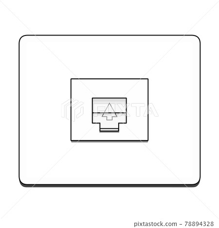安裝在牆上的 LAN 電纜插座（LAN 端口） 78894328