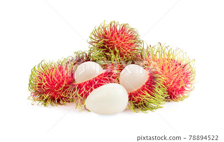rambutan fruits on white background rambutan fruits on white background 78894522