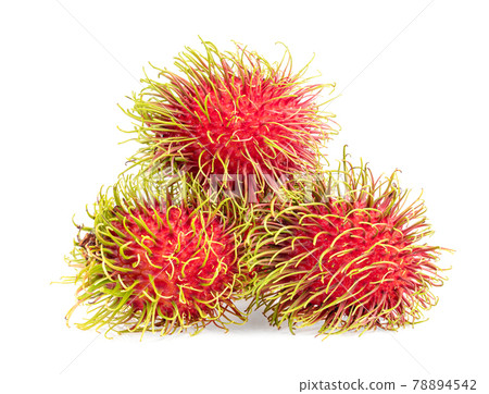 rambutan fruits on white background rambutan fruits on white background 78894542