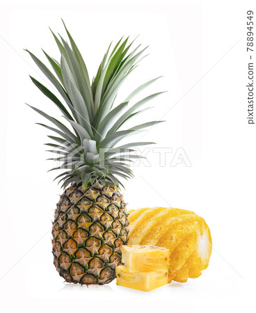 pineapple on white background pineapple on white background 78894549