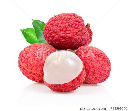 lychee on white background lychee on white background 78894601