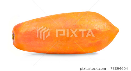 papaya on white background 78894604