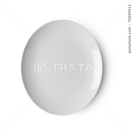 Empty ceramic round plate isolated on white backgroud Empty ceramic round plate isolated on white backgroud 78894911