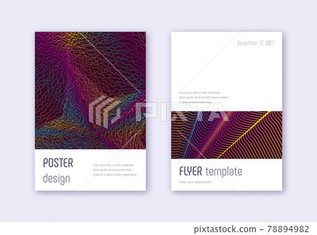Minimalistic cover design template set. Rainbow ab Minimalistic cover design template set. Rainbow ab 78894982