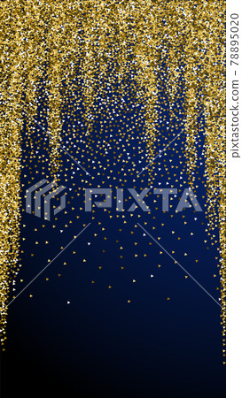 Gold triangles glitter luxury sparkling confetti. 78895020