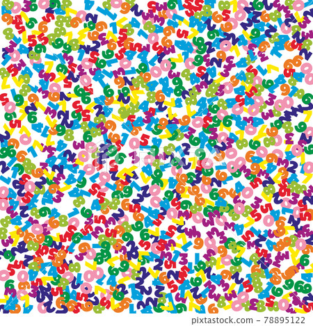 Falling colorful numbers. Math study concept with flying digits. Worthy back to school mathematics banner on white background. Falling numbers vector illustration. Falling colorful numbers. Math study concept with flying digits. Worthy back to school mathematics banner on white background. Falling numbers vector illustration. 78895122