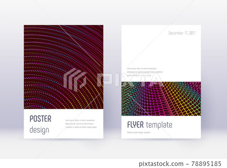 Minimalistic cover design template set. Rainbow ab Minimalistic cover design template set. Rainbow ab 78895185