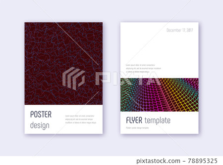 Minimalistic cover design template set. Rainbow ab Minimalistic cover design template set. Rainbow ab 78895325