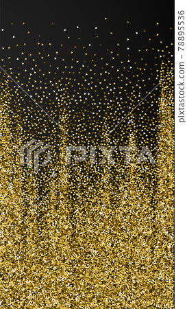 Gold triangles glitter luxury sparkling confetti. 78895536