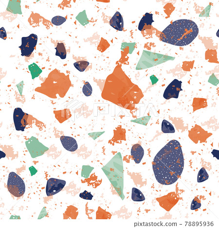 Terrazzo seamless pattern. Colorful classic floori 78895936