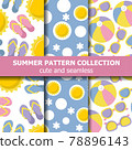 Summer pattern collection with beach theme. Summer banner 78896143