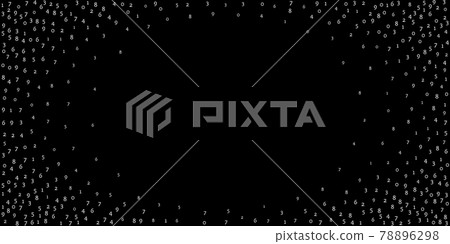 Falling numbers, big data concept. Binary white... - Stock Illustration ...