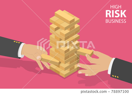 3D Isometric Flat Vector Concept of High Risk... - Stock Illustration ...