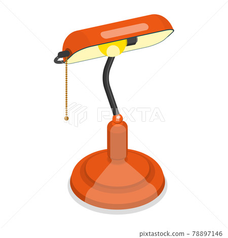 3D Isometric Flat Vector Concept of Lamp. 78897146