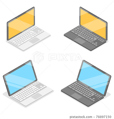 3D Isometric Flat Vector Concept of Laptop. 3D Isometric Flat Vector Concept of Laptop. 78897150