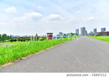 俯瞰新荒川大橋附近（埼玉縣川口市）[2021.6] 78897212