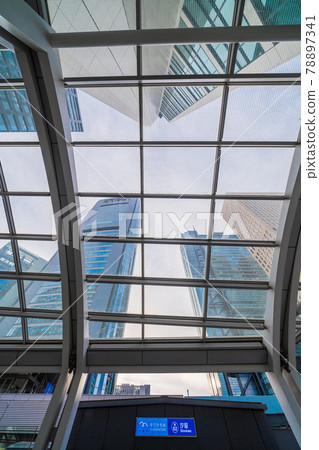"Tokyo" Minato-ku Shiodome station square scenery "Tokyo" Minato-ku Shiodome station square scenery 78897341