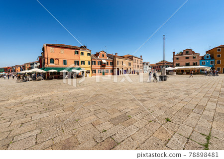 The Main Square in Burano Island - Piazza Baldassarre Galuppi Venice Italy The Main Square in Burano Island - Piazza Baldassarre Galuppi Venice Italy 78898481