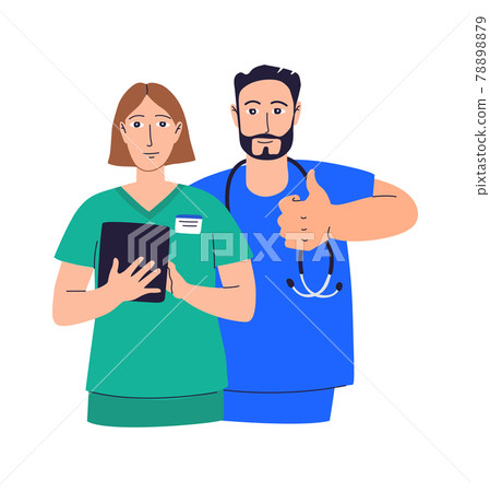 Healthcare professionals. Group doctors nurses. Medical team workers. Hospital heroes 78898879