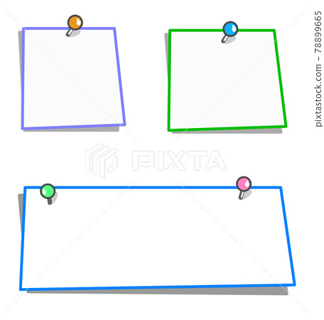 固定便條紙的插圖 78899665