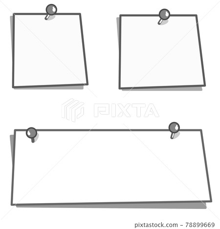 Illustration of pinned note paper Illustration of pinned note paper 78899669
