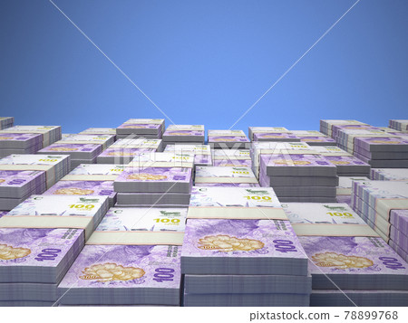 Argentine money. Argentine peso banknotes. 100 ARS pesos bills. Argentine money. Argentine peso banknotes. 100 ARS pesos bills. 78899768