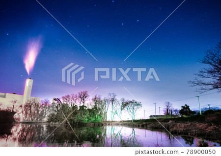 佐賀之夜 佐賀市垃圾處理廠和白鷺之家的星空 佐賀之夜 佐賀市垃圾處理廠和白鷺之家的星空 78900050