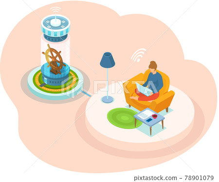Freelancer woman with notebook on sofa at home does work, educated remotely use modern technologies Freelancer woman with notebook on sofa at home does work, educated remotely use modern technologies 78901079