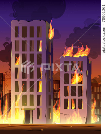 City in fire City in fire 78901361