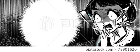 70's shojo manga A girl with a solid reaction that pops out and screams 78901620