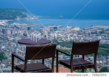 View of the sea from the mountaintop terrace View of the sea from the mountaintop terrace 78902934