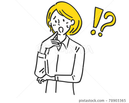 一個想出閃光的女人的簡單插圖 一個想出閃光的女人的簡單插圖 78903365