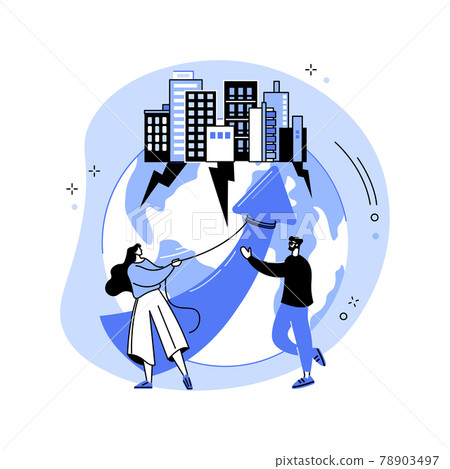 Overpopulation abstract concept vector illustration. 78903497